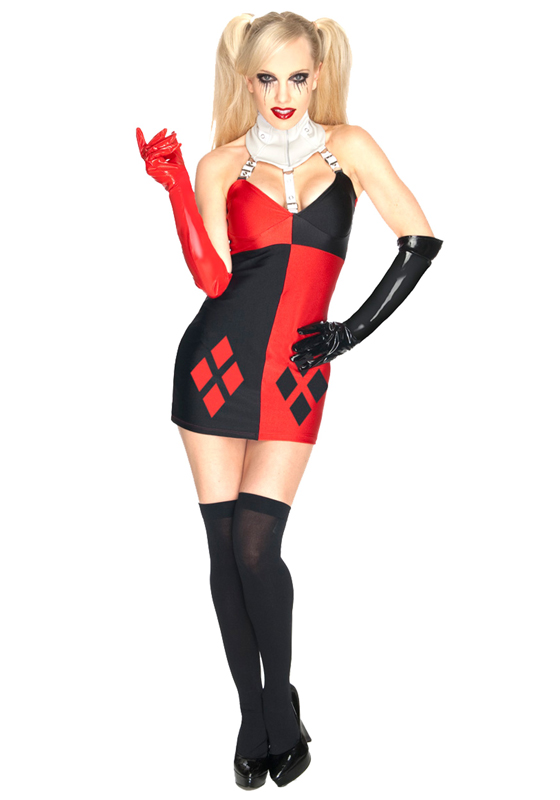 Harley Quinn Cosplay Costume Sexy Halloween Dress 15112092